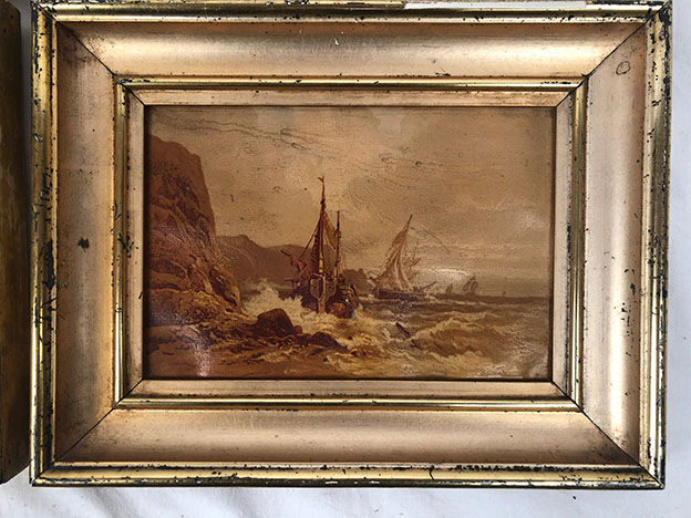 Series of four small framed chromos