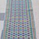 Traditional handmade blue corridor carpet