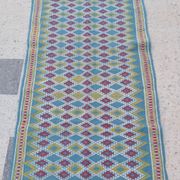 Tapis couloir bleu fait main traditionnel