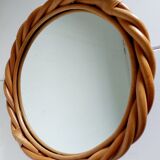 Bamboo circular mirror