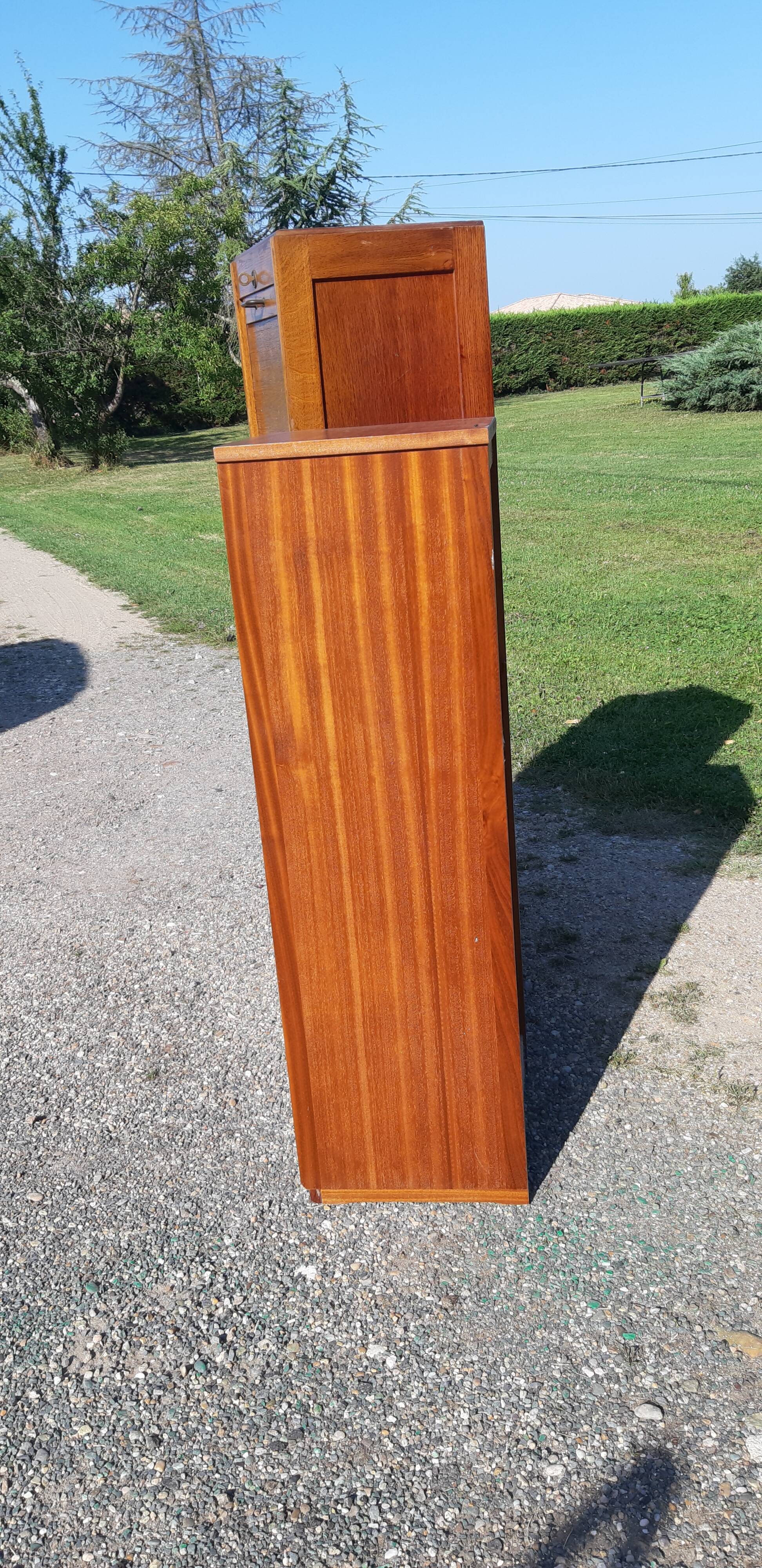 2 furniture has wooden curtains