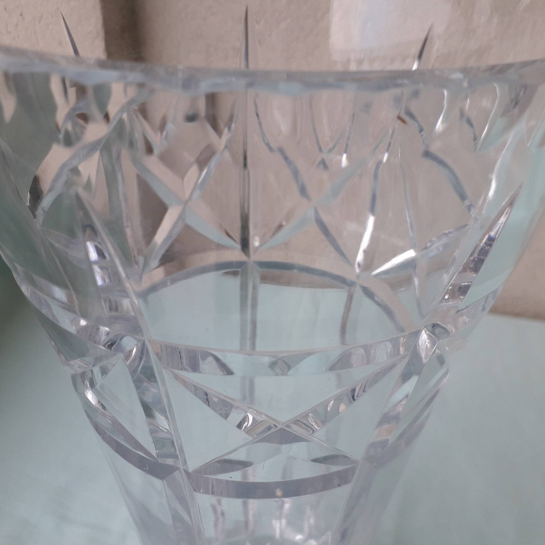 Cut crystal vase
