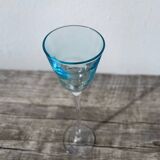 Collectible irregular blown stemmed glass