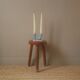 Ceramic candle holder candelabra candlestick handcrafted Abbaye ND country decoration