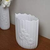 Pair of white porcelain vases by Manfred Frey for Kaiser, Germany
