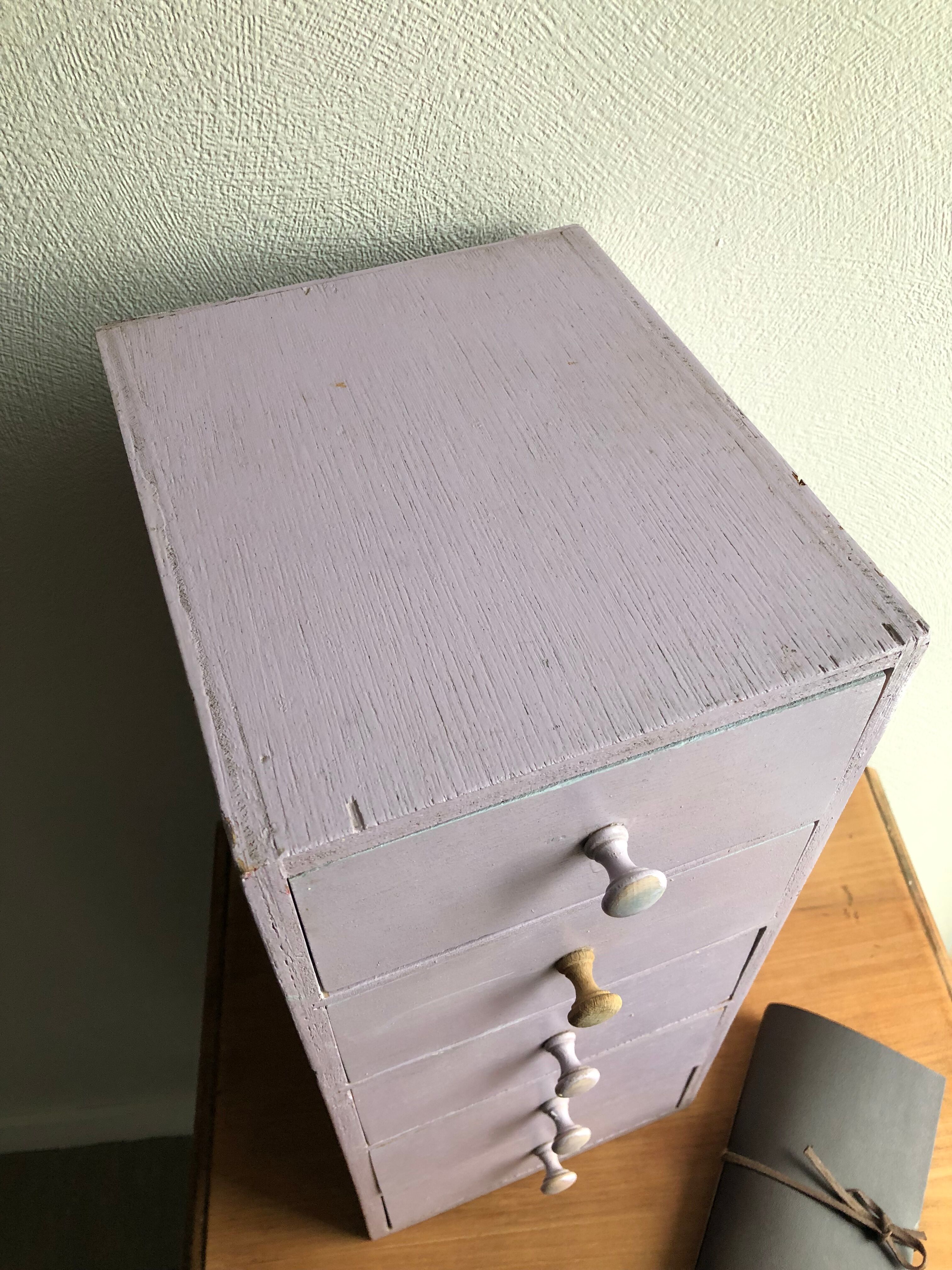 Storage locker wooden drawers