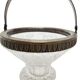 ARS Crystal platter ART DECO with brass fittings