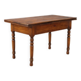 Table ancienne à plateau pivotant en noyer, Italie, XIXe siècle