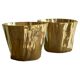 Pair of Kasper Mobach vases in pottery with golden glaze from the 1990s.