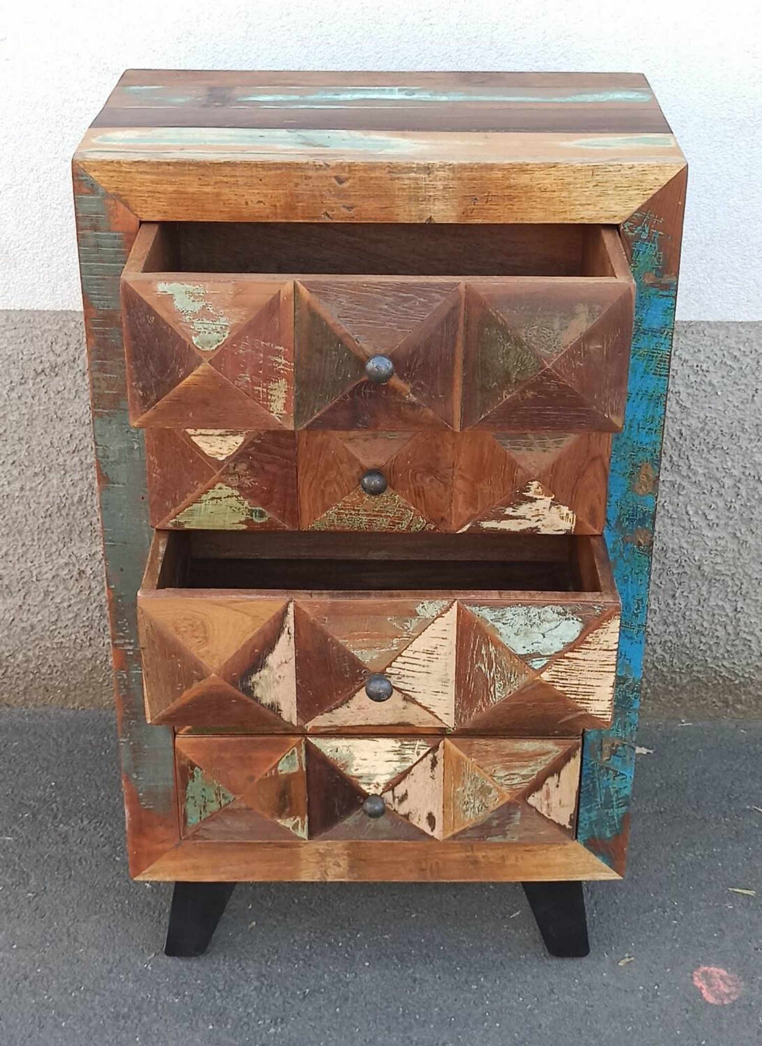 Occasional furniture in old colored wood