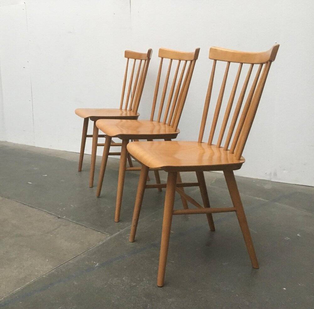 Mid-century German dining chairs, set of 3