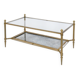 Bronze and gilded brass coffee table by Maison Jansen