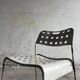 White Lacquered Steel Omstak Chair by Rodney Kinsman for Bieffeplast (1971) Industrial Sled Base