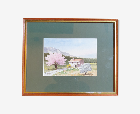 Aquarelle encadree