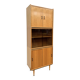 Bibliothèque vitrine modulable vintage – bois blond & verre fumé (189 cm)