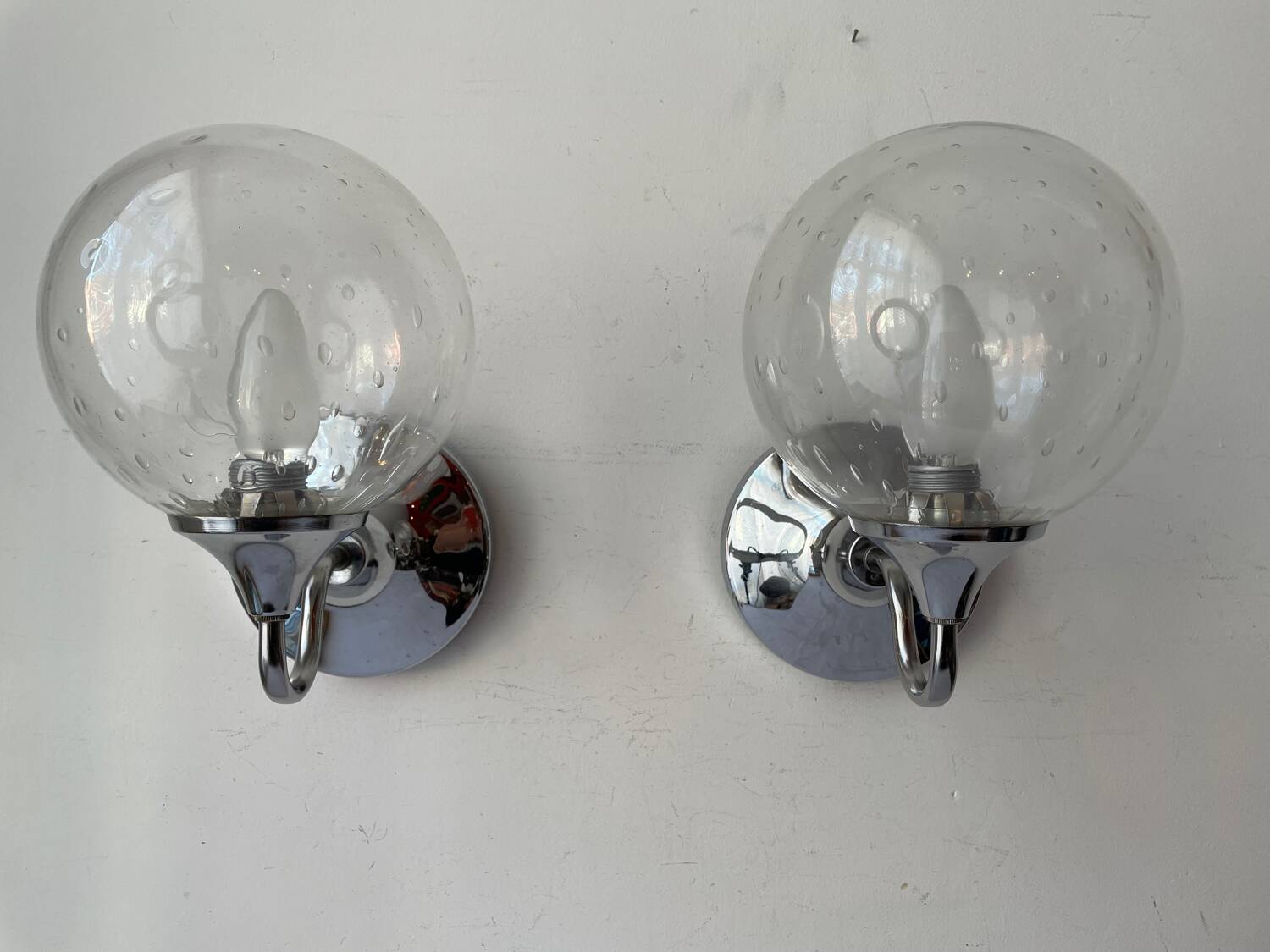 Pair of 60s/70s wall lights