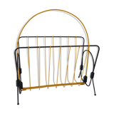Black and yellow metal magazine holder 70s