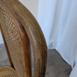 Vintage High Back Bentwood Cane Dining Chair / Thonet Style / Torn Seat