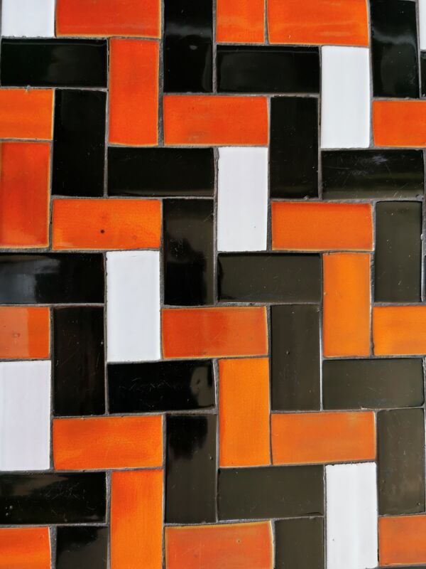 Table basse rectangulaire mosaique vintage circa 1970
