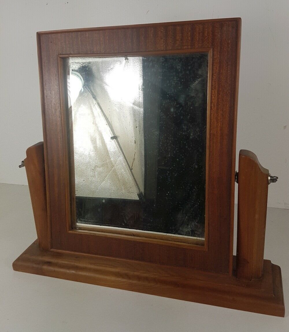 Solid wood foot dressing table mirror frame veneer mirror 44,5x39,5cm