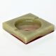 ​Italian ashtray in green and red onyx - 15 cm x 15 cm