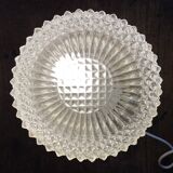 Vintage round molded glass ceiling light