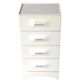 Prisunic 4-drawer chest of drawers or bedside table, 1970s