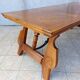 Large vintage table in solid walnut