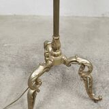 Bronze and white marble floor lamp 1960