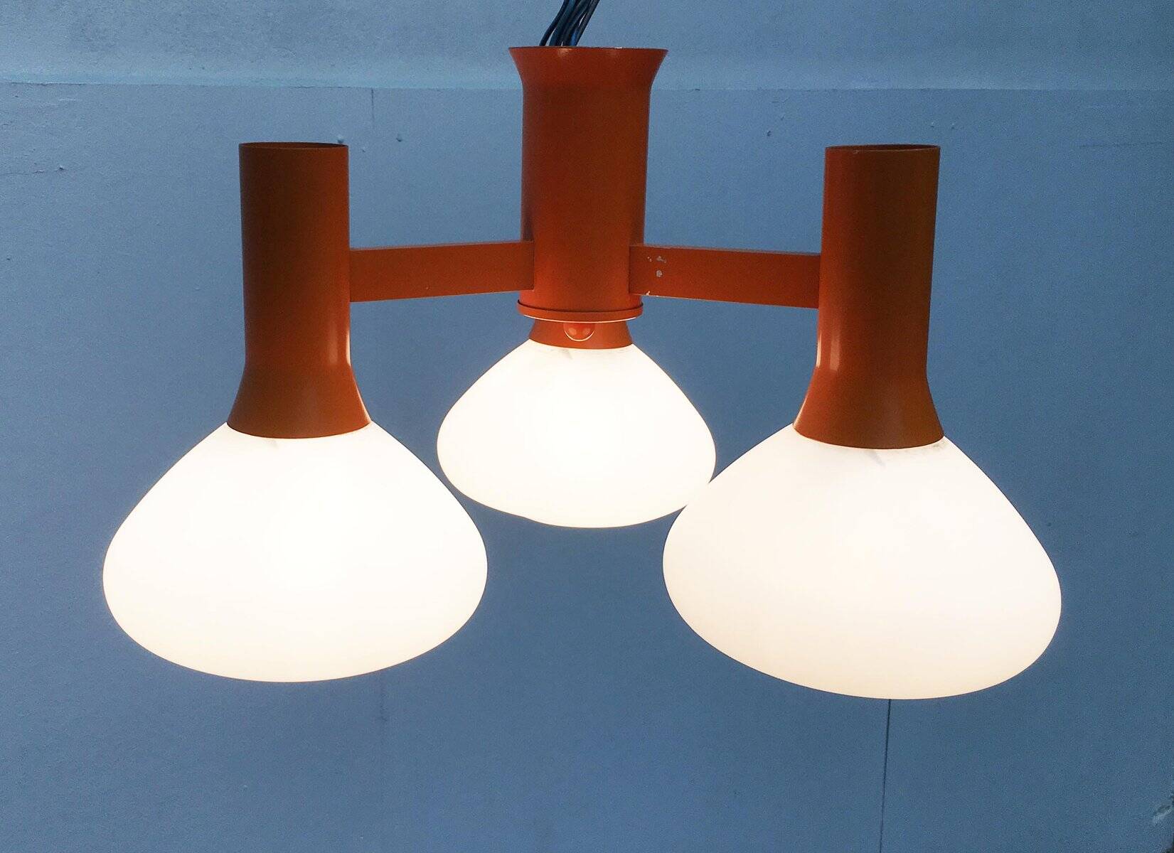 Orange Vintage Space Age Pendant Lamp