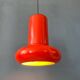 Suspension vintage Space Age conique rouge
