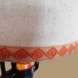 Vintage orange ceramic lamp - Fat Lava 1970 - Scheurich Workshops