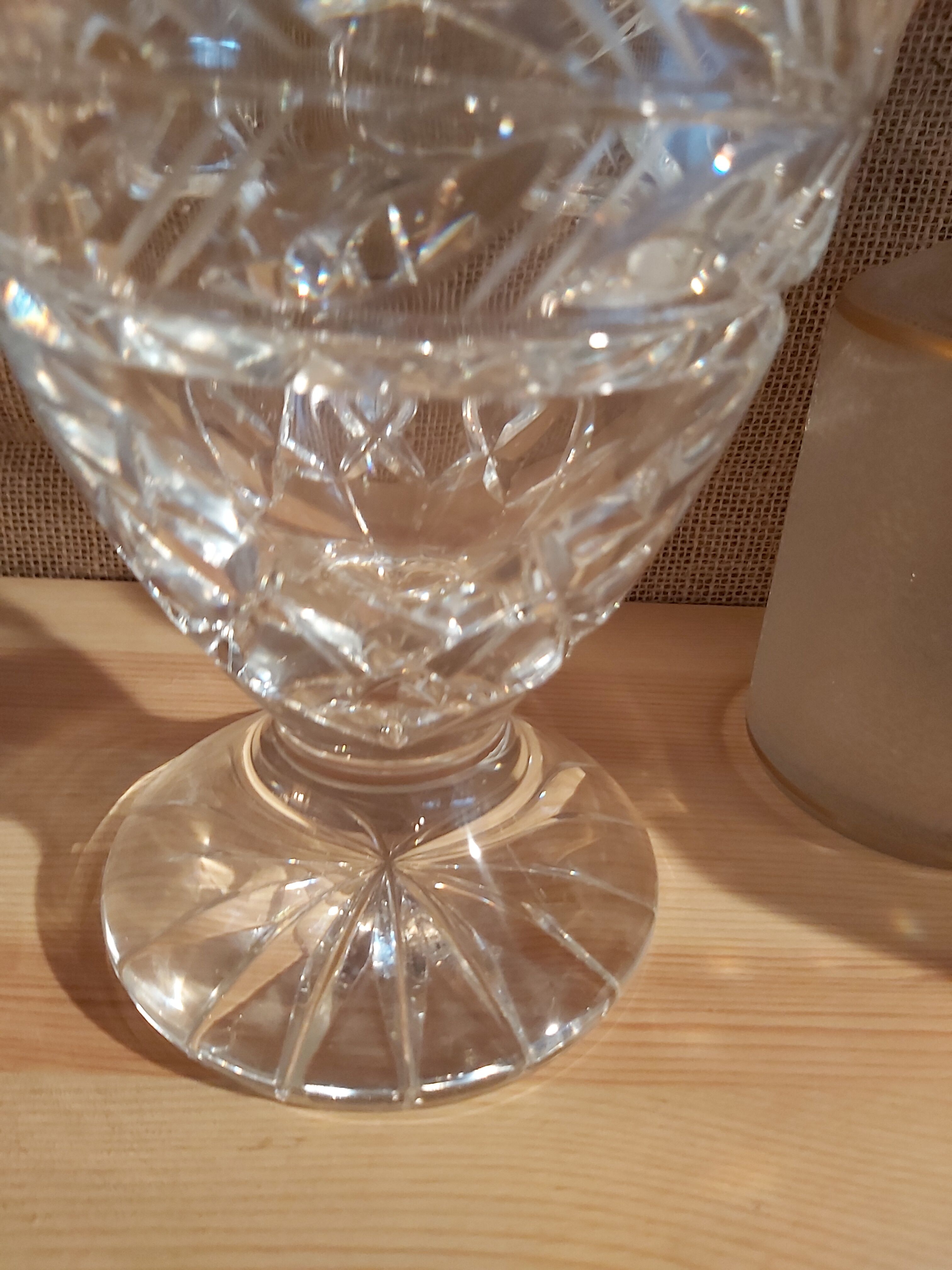 Cut crystal candy pot h 33 cm