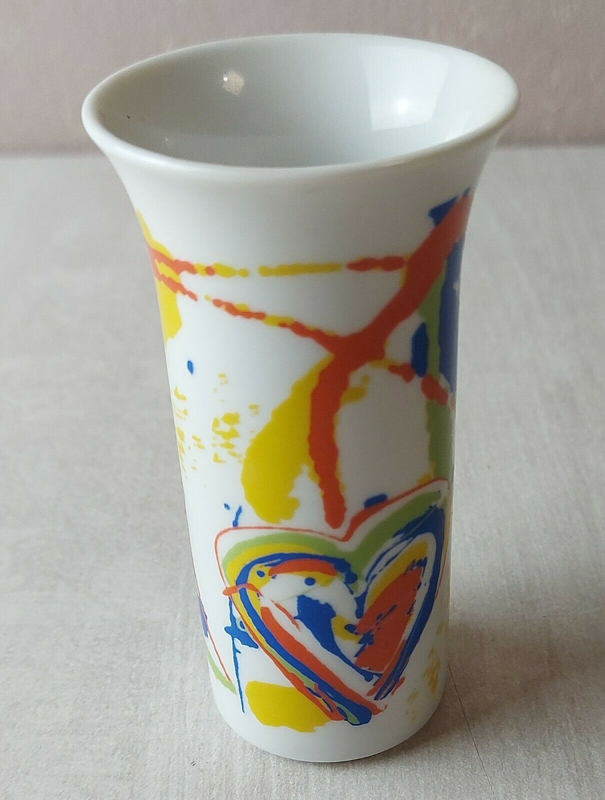 Old vase, heart décor, ceramic, Rosenthal Studio Line