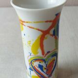 Old vase, heart décor, ceramic, Rosenthal Studio Line