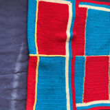 Wool patchwork plaid