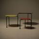 Ensemble de 3 tables gigognes modernes de style Memphis italien des années 1980.