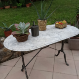 Table bistrot marbre