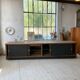 Two-sided counter sliding doors oak XXL 4m enfilade