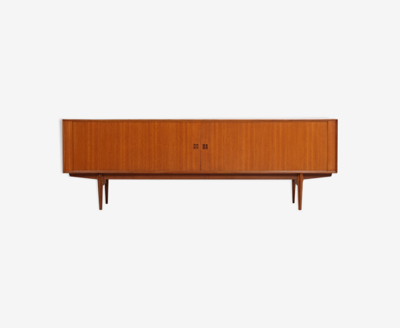 Enfilade tambour teck par Oswald Vermaercke pour V Form 1960's