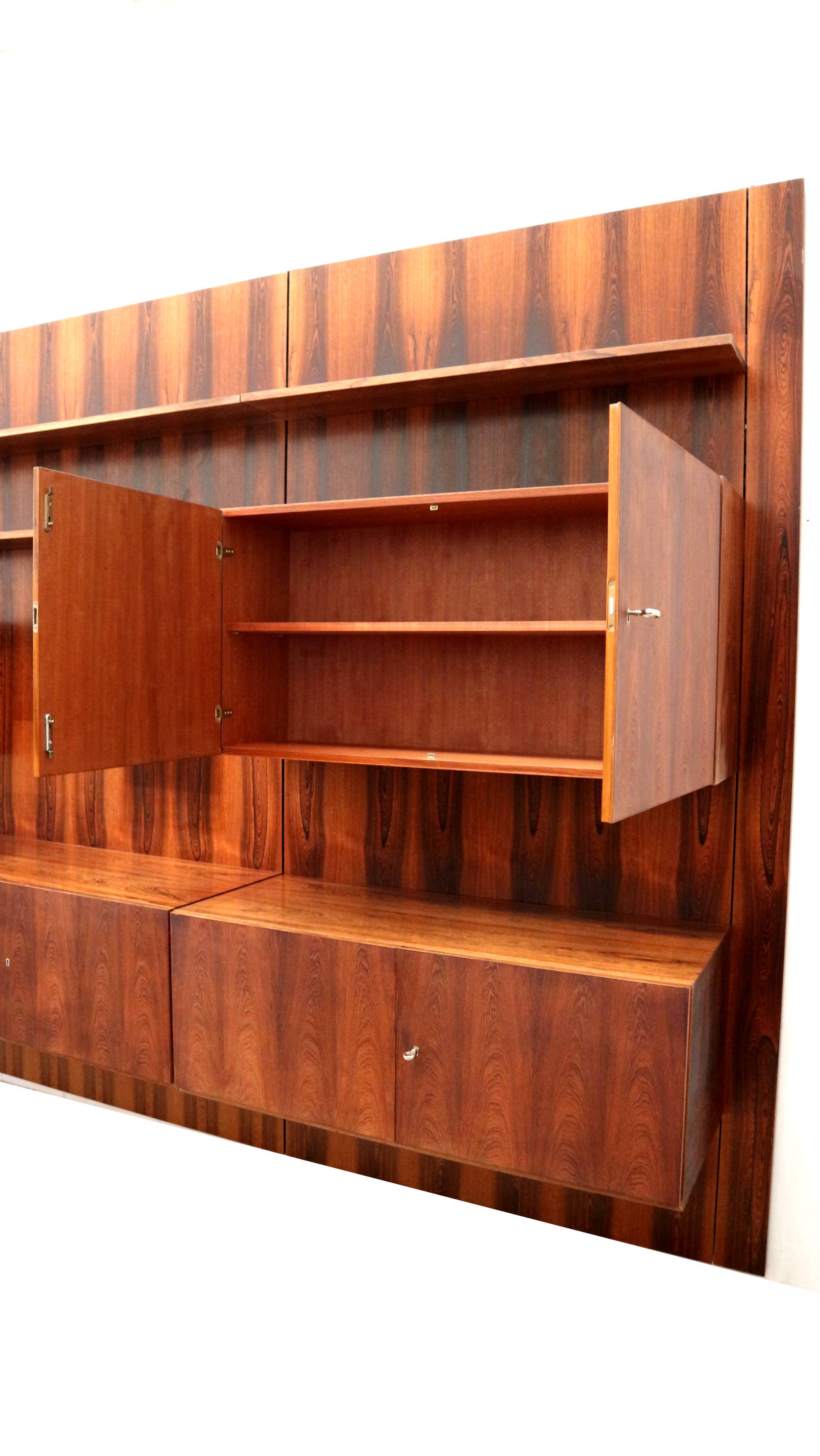 Vintage rosewood modular wall system from IDEE Möbel from the 1960s