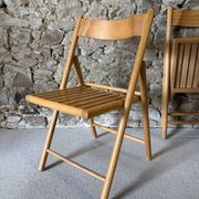 4 folding wooden chairs for Habitat, 1980