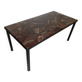 Natural stone and resin coffee table from the 70s