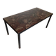 Table basse en pierre naturelle et résine, années 70