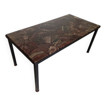 Natural stone and resin coffee table from the 70s