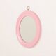 Italian pink mirror in the style of Artemide, 1970s