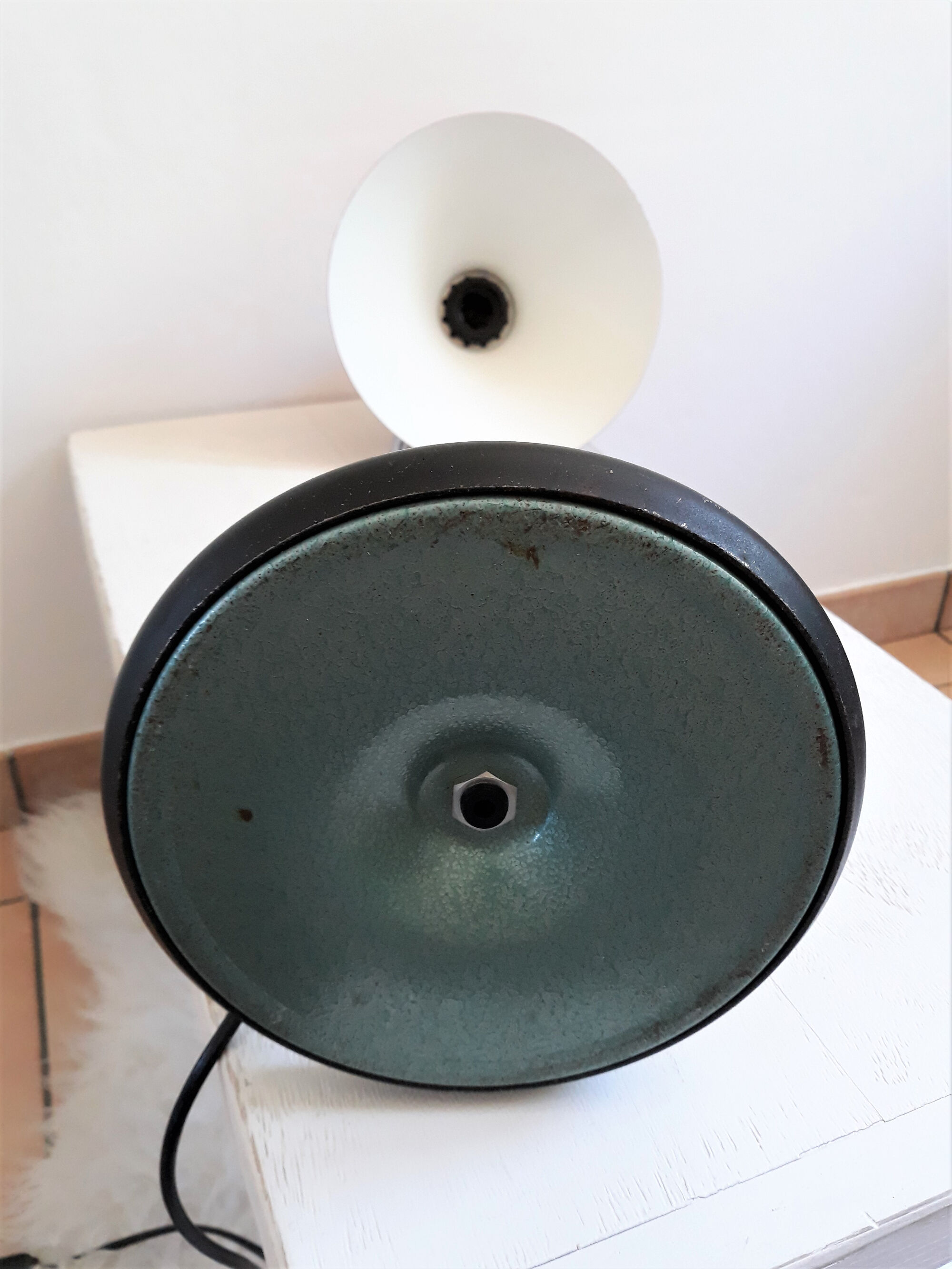 Vintage Lamp Aluminor red