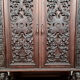 Renaissance cabinet in solid walnut entirely carved around 1850