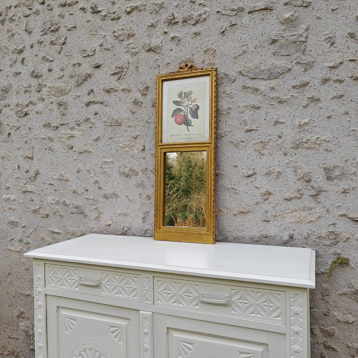 Small antique Trumeau mirror