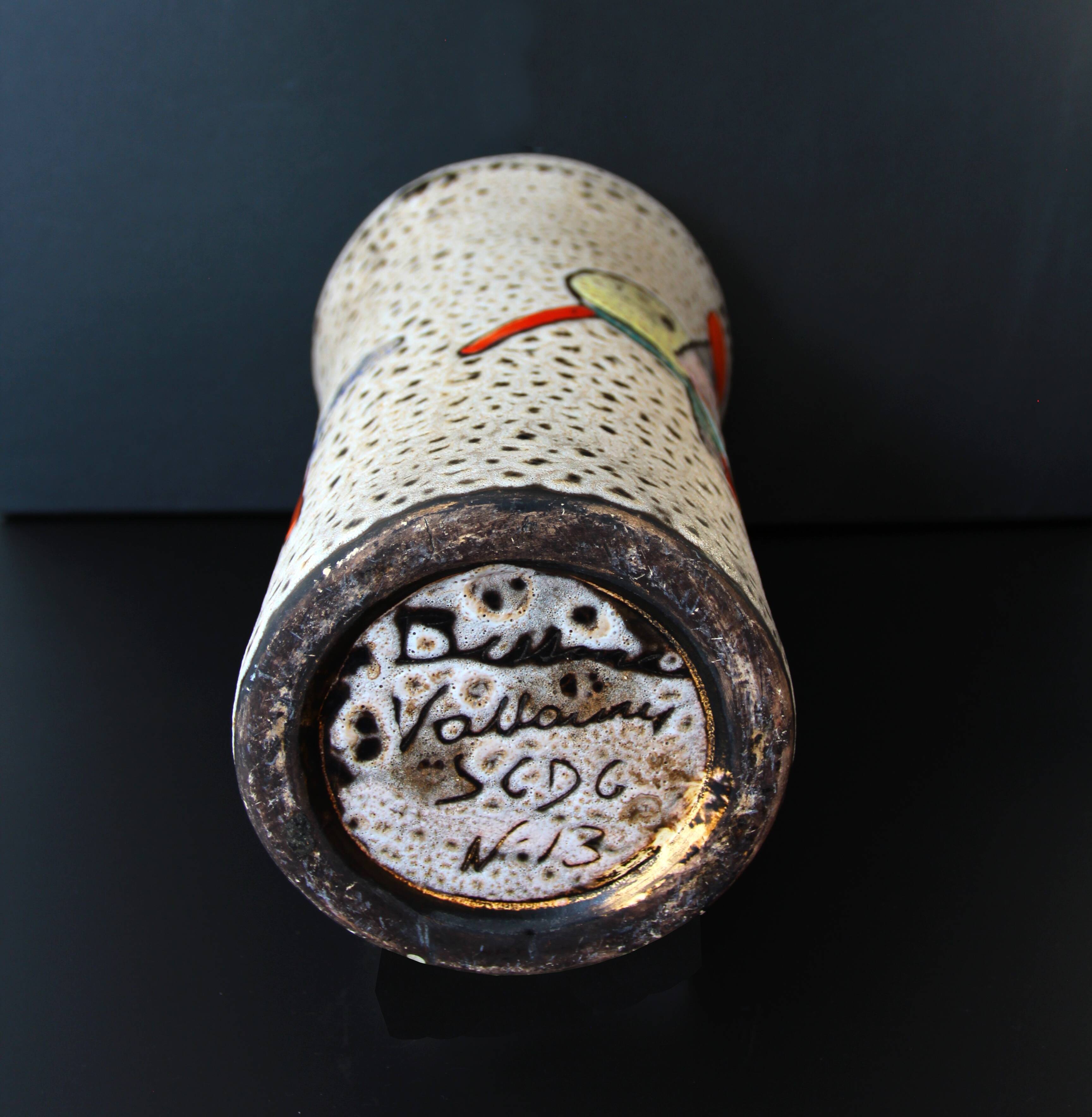 Large free-form abstract vase by Marius Bessone (Vallauris), c. 1950
